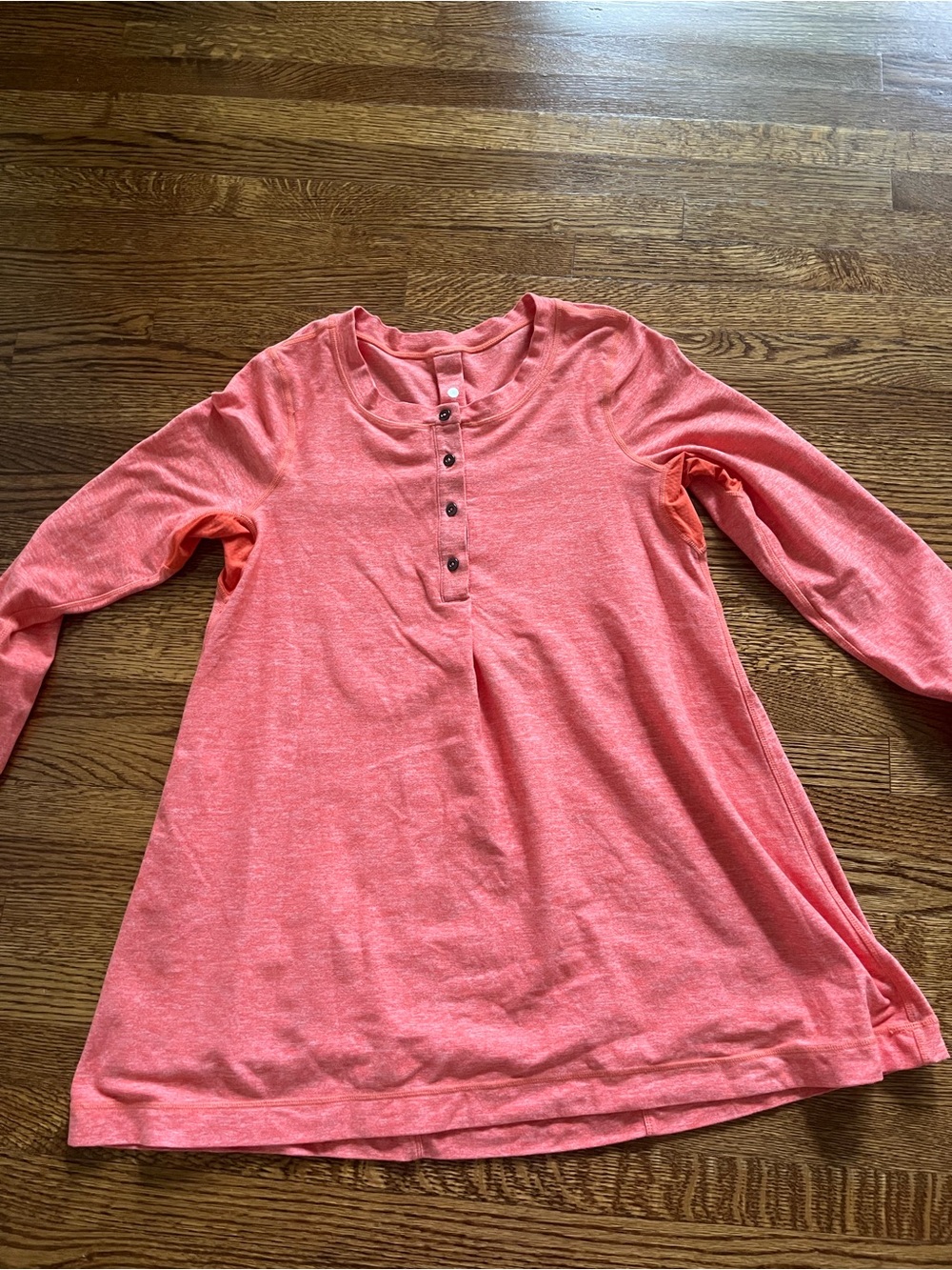 Lululemon Ride On Henley Long Sleeve Heathered Orange Top size 6 - Picture 11 of 12